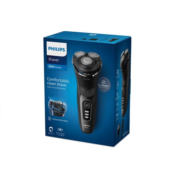 Электробритва Philips Series 3000 S3244/12 для влажного и сухого бритья