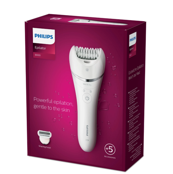 Эпилятор Philips Series 8000 BRE710/00 для влажного и сухого бритья